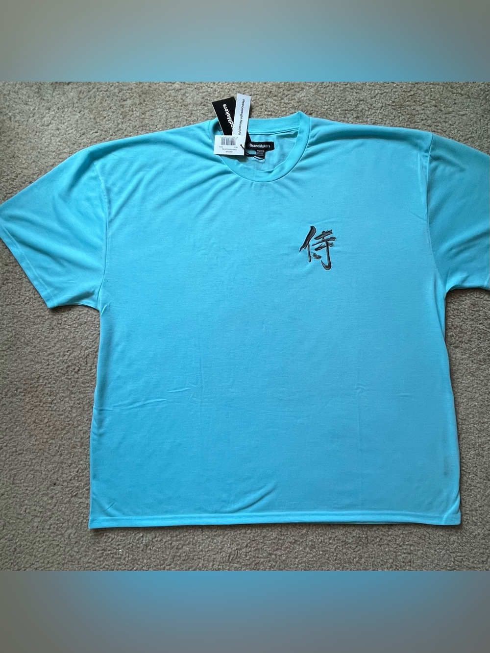 BrandMakers Fallin Samurai Graphic Tee NWT Light Blue Heavyweight Relaxed Fit 3X